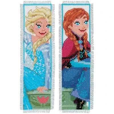 Afbeelding van Vervaco Frozen bladwijzers Anna en Elsa 0168474