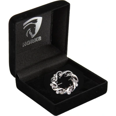 Afbeelding van Horka Plastronspeld Crown Zwart/zilver