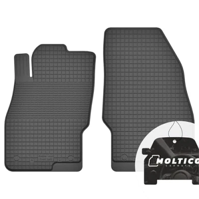 Afbeelding van 2 stuks rubberen vloermatten met rand perfecte pasvorm geschikt voor Opel Adam 2012 2018