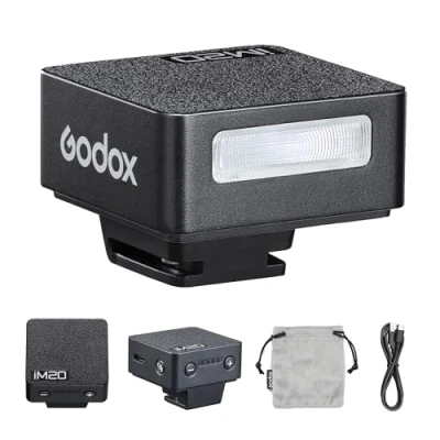 Afbeelding van Godox iM20 iFlash Flash 5 niveaus mini Speedlite flitser ingebouwde oplaadbare batterij voor Fuji camera&#039;s, Canon, Nikon, Sony, Olympus, Panasonic