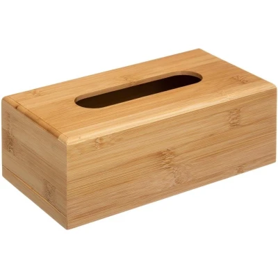 Afbeelding van 5Five tissuebox/tissuedoos bamboe/hout 25 x 13 9 cm lichtbruin universeel zakdoek doos