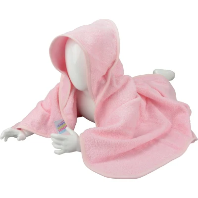 Afbeelding van ARTG® Babiezz Babycape Baby Badcape Kraamkado 75 x cm Volledig Licht Rose Lichtroze Cape 100% Katoen LIGHT PINK