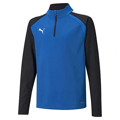 Afbeelding van Puma Teamliga ZIP JR Unisex Longsleeve voor kinderen, Maat: 164, Blaugelb