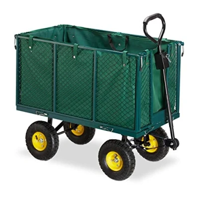 Afbeelding van Relaxdays Bolderkar tuinkar bolderwagen transportkar tuinwagen 500 kg XL