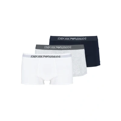 Afbeelding van Emporio Armani 3 pack Trunk Pure Cotton ondergoed voor heren (1 stuk), Wit/Melgrey/Marine