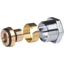 Afbeelding van Danfoss knelset Uponor verchroomd 1/2