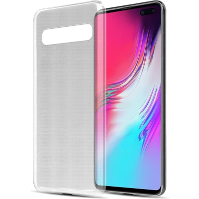 Afbeelding van Cadorabo Hoesje geschikt voor Samsung Galaxy S10 5G in VOLLEDIG TRANSPARANT Beschermhoes gemaakt van flexibel TPU Silicone Case Cover
