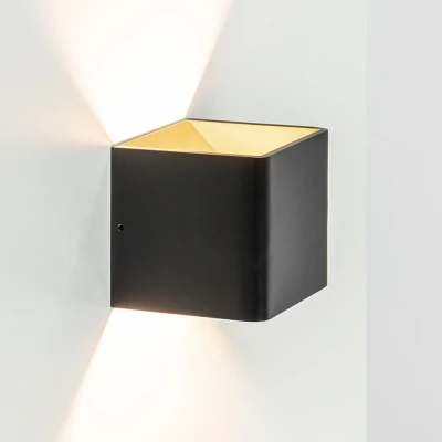 Afbeelding van Wandlamp LED zwart aluminium 20cm