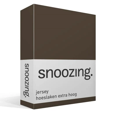 Afbeelding van Snoozing Jersey Hoeslaken Extra Hoog 100% gebreide katoen 70x200 cm Bruin