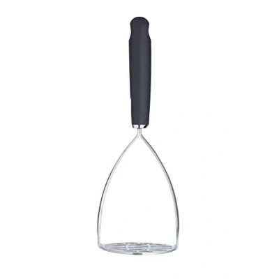 Afbeelding van KitchenCraft Masterclass Aardappelstamper Met Zachte Handgreep Roestvrij Staal ‎28 x 9,5 8 Centimeter Zwart/zilverkleurig