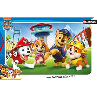 Afbeelding van Nathan Kinderpuzzel 15 delig frame Paw Patrol puppy&#039;s meisjes of jongens vanaf 3 jaar hoogwaardige puzzel dik en duurzaam karton actie avontuur 86184