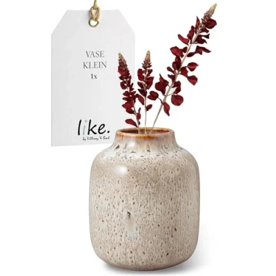 Afbeelding van Villeroy &amp; Boch Lave Nek Vaas 15,5 Cm Beige