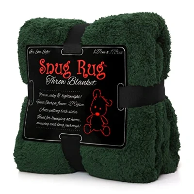 Afbeelding van Snug Rug Sherpa Fleece deken Plaid Woondeken Plaids Dekens Groen
