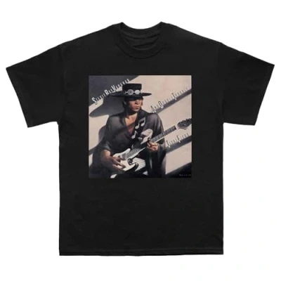 Afbeelding van Stevie Ray Vaughan Texas Flood Album Cover Heren T shirt 2XL Zwart