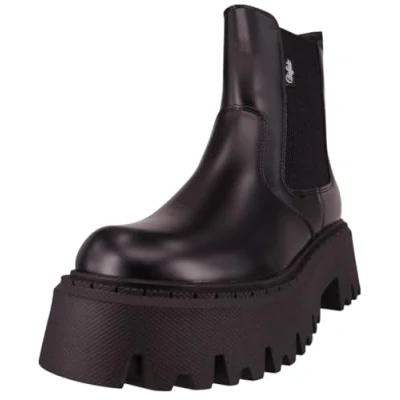 Afbeelding van Buffalo Aspen Chelsea Cuir synthétique noir, largeur normale, Noir , 40 EU