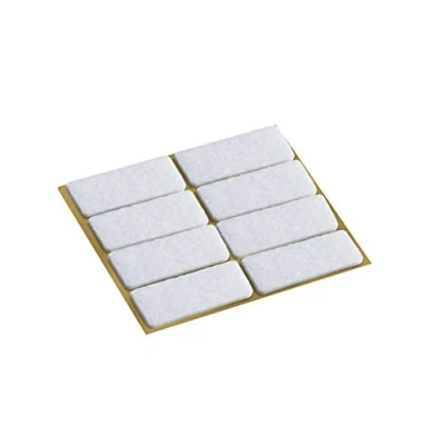 Afbeelding van 8x viltglijders 44x16mm wit