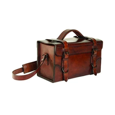 Afbeelding van Mil Tec Miltec Leren tas met draagriem, bruin, Bruin