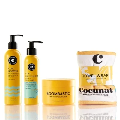 Image de COCUNAT Plan Nourrissant Boucles Méthode Curly Masque ultra Boombastic Contient un Turban anti frisottis