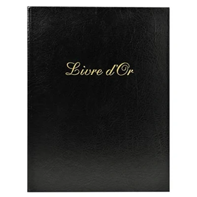 Image de Livre d&#039;or Exacompta Balacron avec titre 27x22cm Noir 100p