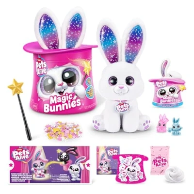 Afbeelding van Pets Alive Magic Bunnies van ZURU Elektronisch en interactief magisch pluche dier (White Bunny)