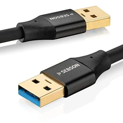Afbeelding van SEBSON 2 m USB kabel type A naar 3.0 datakabel 5 Gbit/s aansluitkabel voor pc, laptop, printer, harde schijven enz.