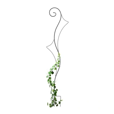 Afbeelding van plantensteun metaal 147 cm met grondpen klimplanten