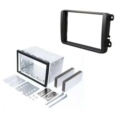 Afbeelding van Audioproject A177 Dual DIN ISO autoradio frontpaneel met montagevak geschikt voor VW Golf 5 6 Passat EOS Skoda Octavia 2