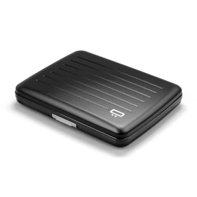 Afbeelding van Ögon Designs V2 Smart Case Large aluminium portemonnee RFID blokkerende kaarthouder Maximaal 10 kaarten en bankbiljetten (Opium Black)