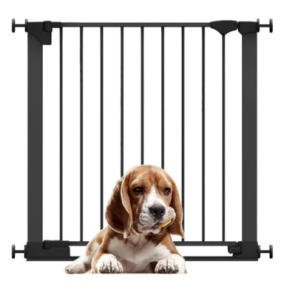 Afbeelding van Bettacare SafeStep Hondenhekje, Zwart, 82cm 89cm, Extra Laag Doorloop, 67cm Brede Deuropening, Eén Stuk Hekje voor Trappen, Gangpaden en Deuren, Huisdieren Puppy&#039;s