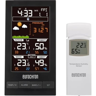 Afbeelding van Eurochron EFWS S250 Draadloos weerstation Verwachting voor 12 tot 24 uur Aantal sensoren max.: 1