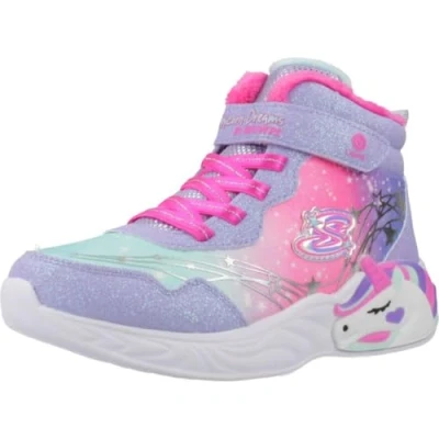 Afbeelding van Skechers Light UP Unicorn Dreams Sneakers hoog voor kinderen, Maat: 31, Lavender sparkle/hot pink Textiel/ synthetisch