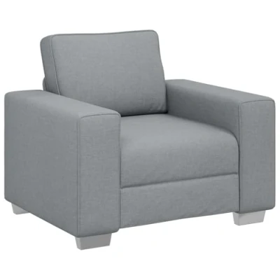 Afbeelding van vidaXL Bank Lichtgrijs Polyester Standaard Duurzaam Accentstoel