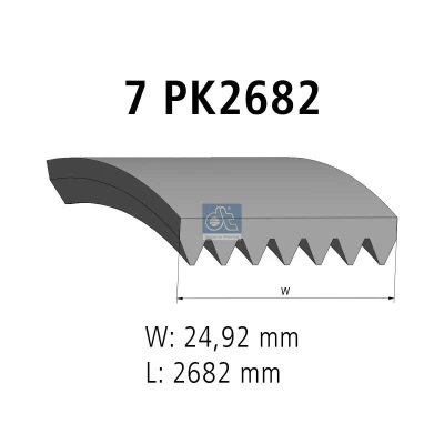 Afbeelding van DT Spare Parts 13.43505 Multiriem 2682 7 FORD: Transit Mk6 Platform / Chassis, Van