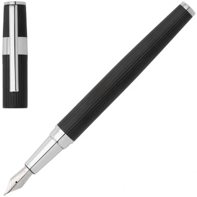Afbeelding van Hugo Boss Gear Pinstripe vulpen, zwart/chroom