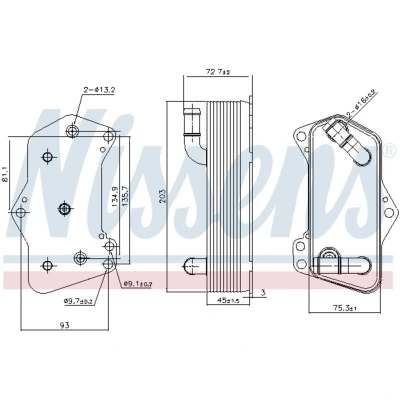 Afbeelding van NISSENS 91281 Oliekoeler, automatische transmissie VOLKSWAGEN: Golf 7