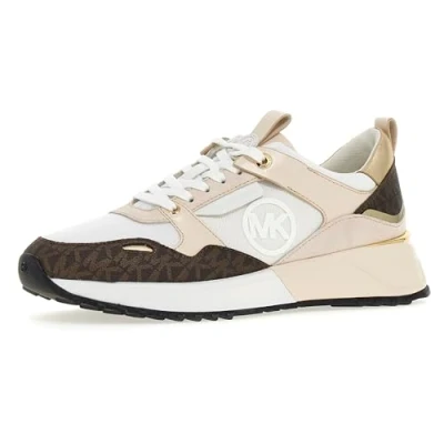 Afbeelding van Michael Kors THEO Trainer Sneakers laag, Dames, Maat: 37, Optic white Leer en textiel