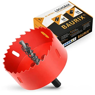 Afbeelding van BAURIX® Bimetalen gatenzaag [68 mm] voor metaal, hout, pvc en kunststoffen van bimetaal droogbouw, stopcontacten