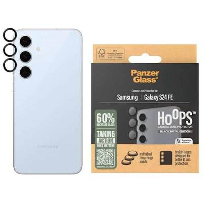 Afbeelding van PanzerGlass Camera Lens Screen Protector Geschikt voor Samsung Galaxy S24 FE SAFE Hoops zwart
