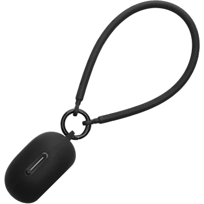 Afbeelding van kwmobile oordopjes case geschikt voor Anker soundcore P40i hoesje Oortjes cover met handstrap in ear koptelefoon hoes Silicone zwart