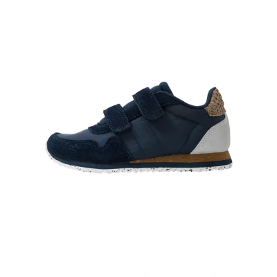 Afbeelding van Woden NOR Sneakers laag voor kinderen, Maat: 24, Navy Leer en textiel