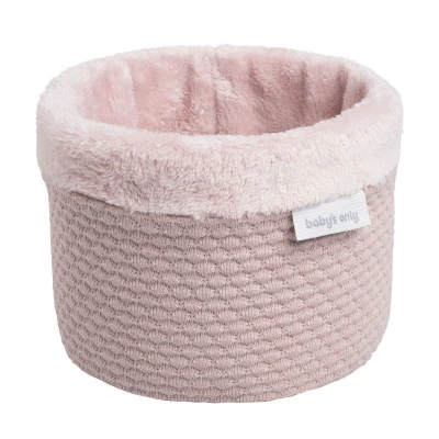 Afbeelding van Baby&#039;s Only Gebreide commodemandje Opbergmandje Commode organizer Babykamer accessoires Sky Oud Roze