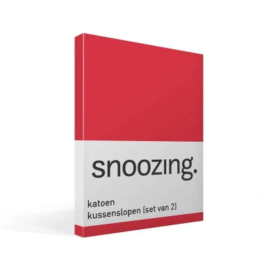 Afbeelding van Snoozing Katoen Kussenslopen Set van 2 50x70 cm Rood
