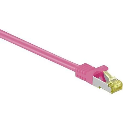 Afbeelding van Cat 7 S/FTP Netwerkkabel Patchkabel Afgeschermd 10 Gbps 1 meter Roze Allteq