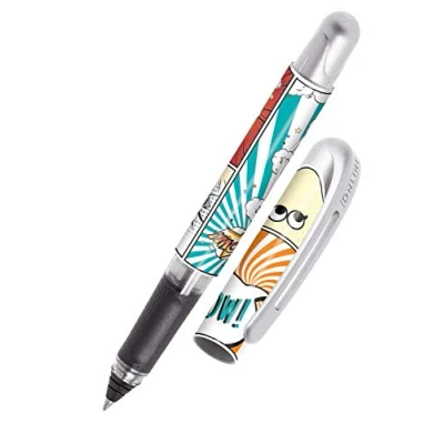 Afbeelding van ONLINE WOW Ergonomische balpen, voor school, zachte grip links en rechtshandigen, standaard inktpatronen, navulbaar, kleur blauw, pennen studenten