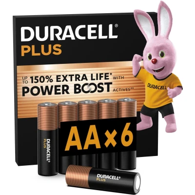 Afbeelding van Duracell Plus AA alkaline batterijen 1,5V, LR6 6 stuks