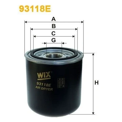 Afbeelding van WIX FILTERS 93118E Luchtdroger, pneumatisch systeem MERCEDES BENZ: Vario Minibus, RENAULT TRUCKS: Midlum