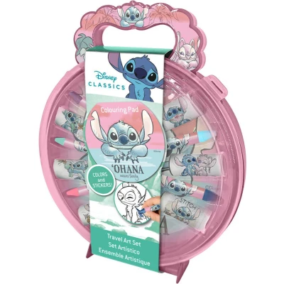 Afbeelding van Disney Lilo &amp; Stitch Kleurkoffer Tekenkoffer Hobby Met kleurtjes, kleurboekje en stickers Cadeau Kado