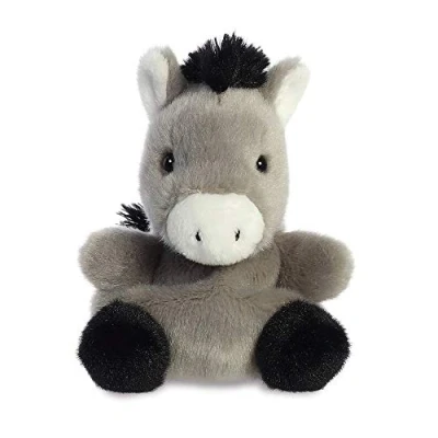 Afbeelding van Aurora World beer, 33529, Palm Pals Eli de ezel, 13 cm, pluche, grijs