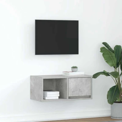 Afbeelding van vidaXL TV meubel 60x31x25,5 cm bewerkt hout betongrijs