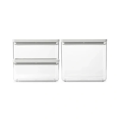 Afbeelding van Brabantia Tasty+ Stapelbare Voorraadpot Set Van 3 Lichtgrijs